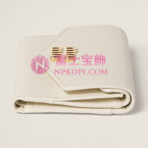 ミュウミュウスーパーコピーヴィッテロダイノレザーフラップ付折り財布5MH043_2DT7_F0009