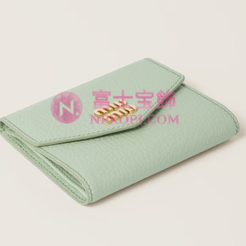 ミュウミュウスーパーコピーヴィッテロダイノレザー 折り財布5MH040_2DT7_F0229