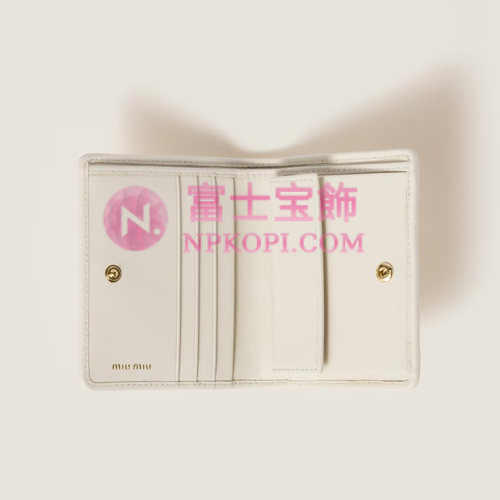 ミュウミュウスーパーコピーマテラッセレザー 折り財布5MV204_2FPP_F0009
