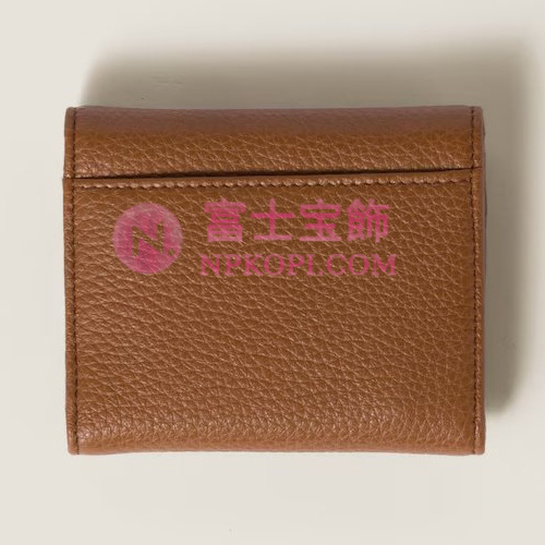 ミュウミュウスーパーコピーヴィッテロダイノレザーフラップ付折り財布5MH043_ADT7_F0046