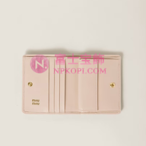 ミュウミュウスーパーコピーマテラッセレザー 折り財布5MV204_2FPP_F0236