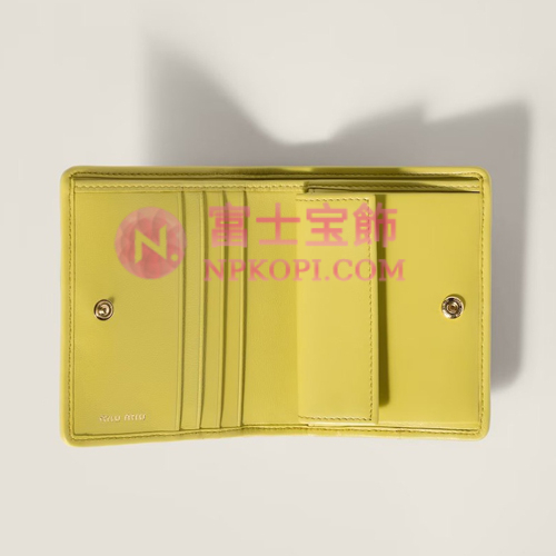 ミュウミュウスーパーコピーマテラッセレザー 折り財布5MV204_AFPP_F0322