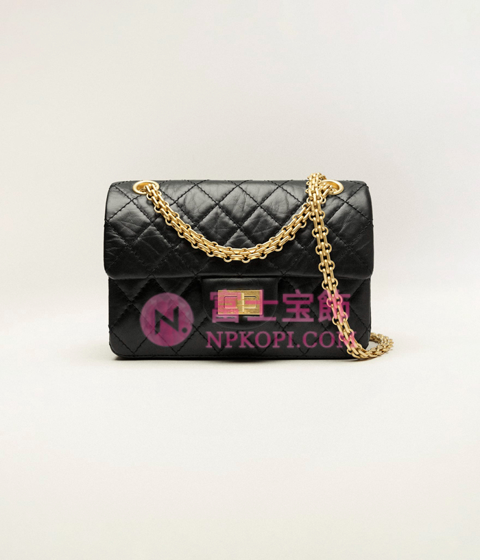 シャネルスーパーコピー後払い2.55 ミニ ハンドバッグエイジド カーフスキン ブラックAS0874-Y04634-94305