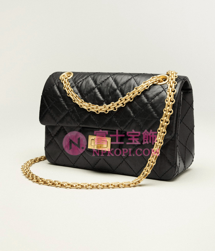 シャネルスーパーコピー後払い2.55 ミニ ハンドバッグエイジド カーフスキン ブラックAS0874-Y04634-94305