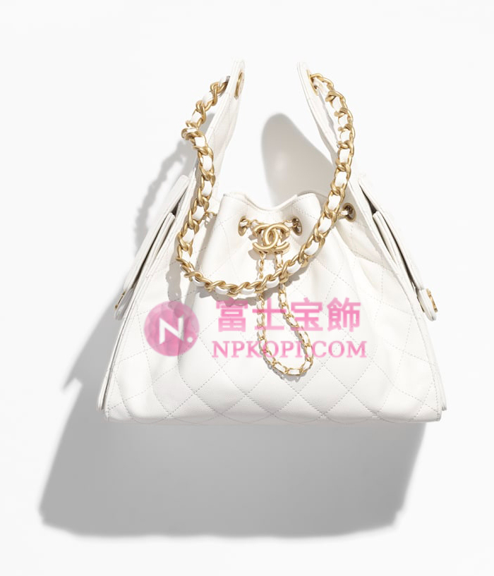 シャネルスーパーコピー後払い2025年春夏CHANEL 25 スモール ハンドバッググレインド カーフスキン ホワイトAS5293-B20304-10601