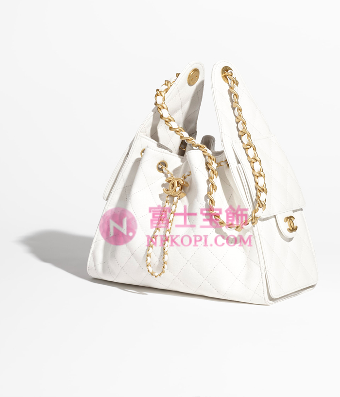 シャネルスーパーコピー後払い2025年春夏CHANEL 25 スモール ハンドバッググレインド カーフスキン ホワイトAS5293-B20304-10601