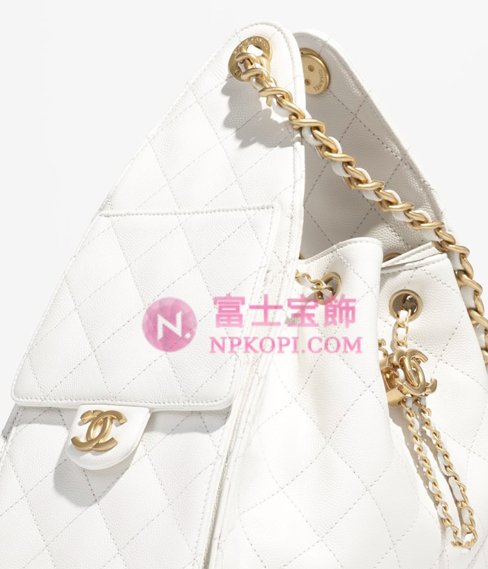 シャネルスーパーコピー後払い2025年春夏CHANEL 25 スモール ハンドバッググレインド カーフスキン ホワイトAS5293-B20304-10601