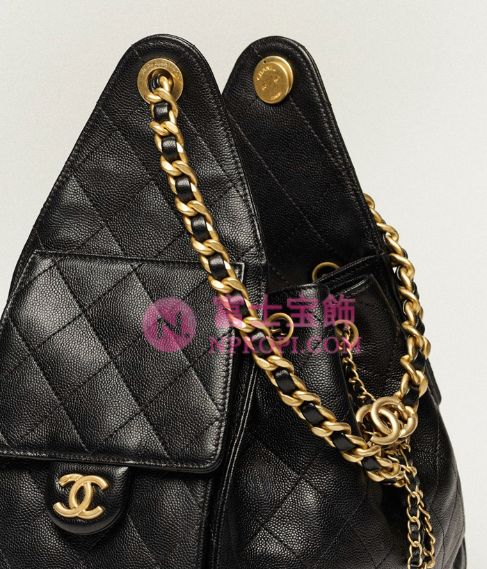 シャネルスーパーコピー後払い2025年春夏CHANEL 25 スモール ハンドバッググレインド カーフスキンブラックAS5293-B20304-94305