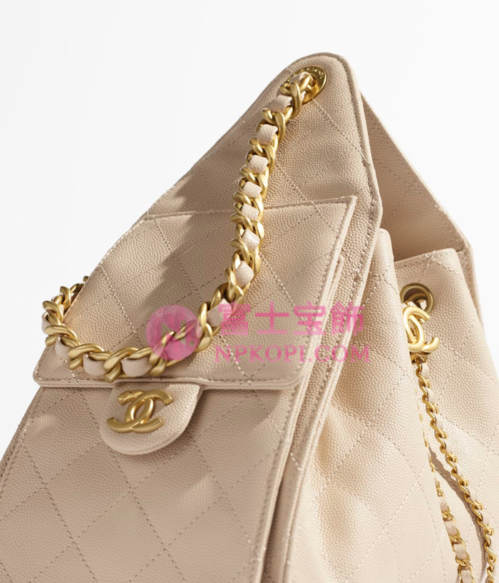 シャネルスーパーコピー後払い2025年春夏CHANEL 25 スモール ハンドバッググレインド カーフスキンベージュAS5293-B20304-NAGEK