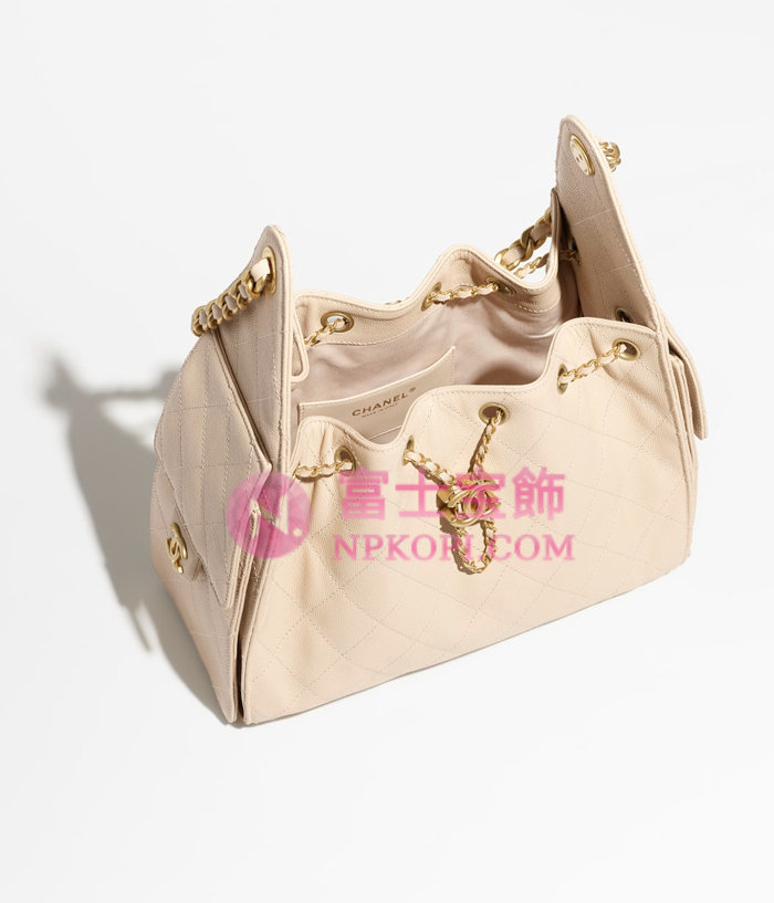 シャネルスーパーコピー後払い2025年春夏CHANEL 25 スモール ハンドバッググレインド カーフスキンベージュAS5293-B20304-NAGEK