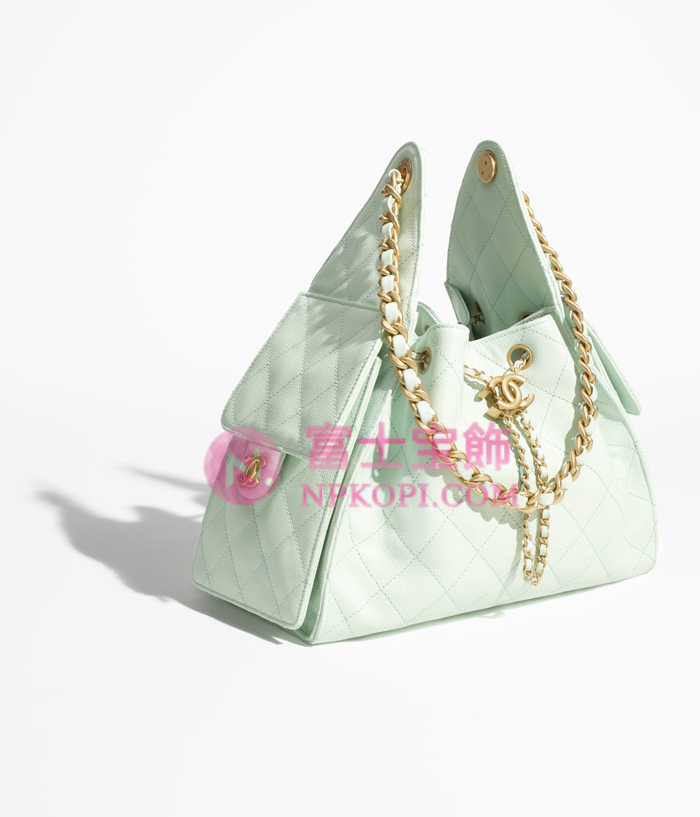 シャネルスーパーコピー後払い2025年春夏CHANEL 25 スモール ハンドバッググレインド カーフスキングリーンAS5293-B20304-NAGER