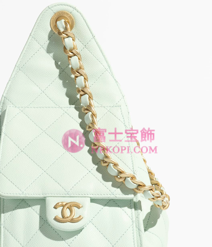 シャネルスーパーコピー後払い2025年春夏CHANEL 25 スモール ハンドバッググレインド カーフスキングリーンAS5293-B20304-NAGER