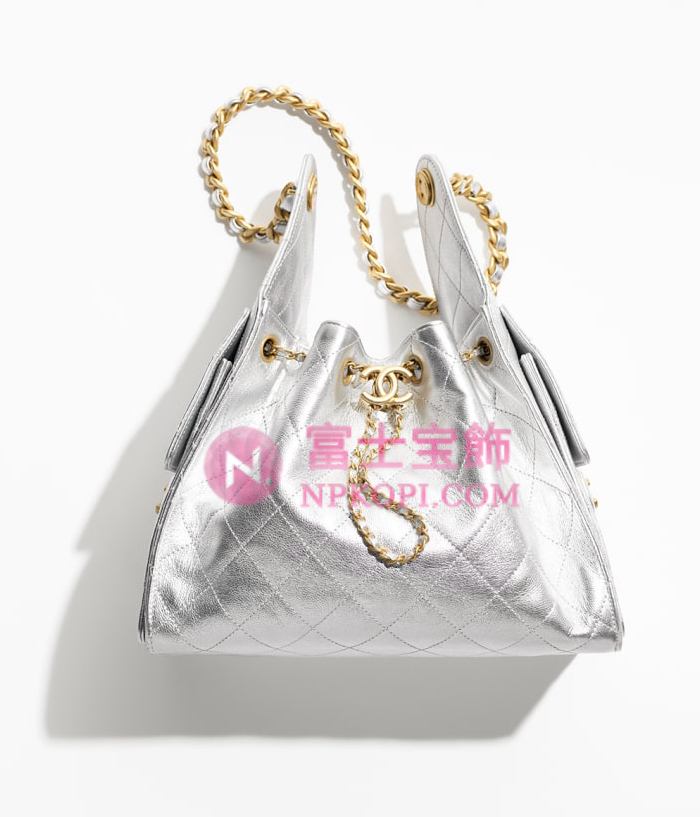 シャネルスーパーコピー後払い2025年春夏CHANEL 25 スモール ハンドバッグメタリック グレインド カーフスキンシルバーAS5293-B20405-NZV67