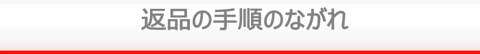返品の手順のながれ